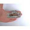 Generic Rectangle gray abalone sea shell effect hair claw clamp clip fine thin hair
