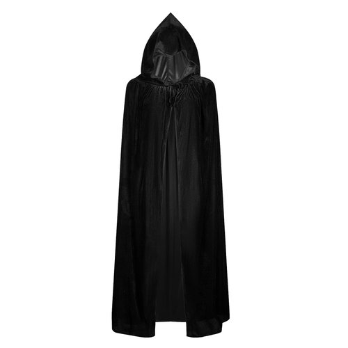 BALENNZ Cape Cloak with Hood - Adults Witch Cape Hooded Cloak for Women Men Halloween Costumes Christmas Cosplay Black Cloak