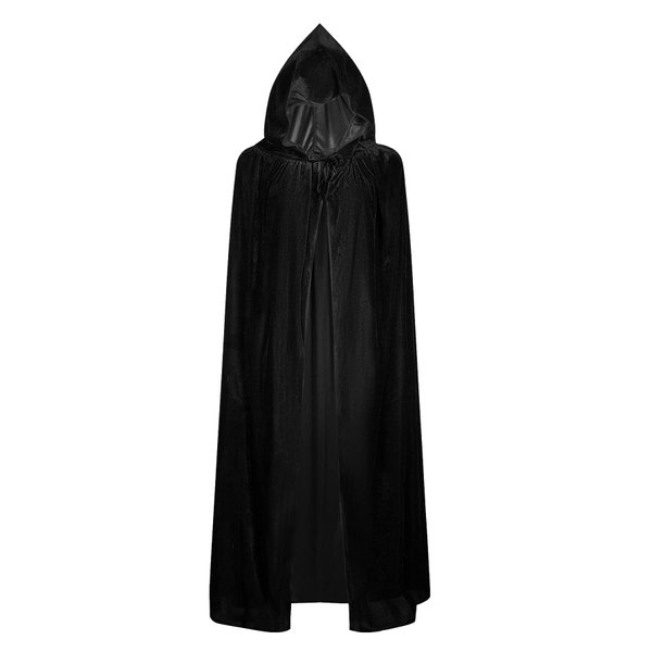 BALENNZ Cape Cloak with Hood - Adults Witch Cape Hooded Cloak for Women Men Halloween Costumes Christmas Cosplay Black Cloak