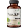 Futurebiotics Vitamin K2 with D3, 2 in 1 Support, 5000 IU Vitamin D3 & 90 mcg Vitamin K2 MK-7 Non-GMO, 120 Tablets