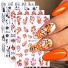 ​​​​8pcs 3D Fall Leaves Nail Art Stickers Cartoon Fall Nail Stickers for Nail Art Supplies Maple Leaf Flower Nail Decals Autumn Decor Nail Sticker Nails Stickers Women Nail Design Stickers for Nails