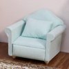 Dollhouse Couch Miniature Furniture Sofa with Pillows for Living Room Desktop Decoration Fabric Sofa Mini Home Scene Accessories Ornament (Single Sofa, Green)