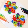 Back To School Hair Clip Colorful Curly Ribbons Alligator Clips Cute Book Apple Hair Clips White Dot Hair Bow Clip Design Woman Girl Hair Accessories for First Day of School Party