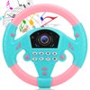 VINGVO Toy Steering Wheel, Simulated Driving Controller Electric Early Learning Educational Sounding Toy Pretend Driving Seat Toys for Children Boys and Girls, Kids Interactive Toys,
