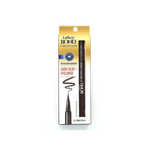 Laflare BOND 3D Eyeliner Adhesive Lash Glue + Eyeliner, Quick Drying, Long Lasting, Drawing Smoothly, Vegan, Gluten Free Liner Style Adhesive (DARK BROWN)
