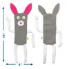 Cate & Levi - Dog Toy Water Bottle Cruncher - No Squeaker Quiet - Bottle Cover Dog Toy – Durable (Bunny)