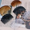 18 Pieces French Side Hair Twist Comb Set Plastic Twist Comb Hair Clip 9/11/25 Teeth Combs for Multiple Hairstyles Girls Women Hair Accessories(Black, Transparent, Brown)