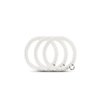 TELETIES - Spiral Hair Coils - Ponytail Holder Hair Ties for Women - Phone Cord Hair Ties - Strong Grip, No Rip, Water Resistant, No Crease Hair Tie Coils - 3 pack (Small, Crystal Clear)