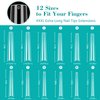 3XL NO C Curve Coffin Nail Tips for Acrylic Nails Professional, 504PCS Clear Extra Long Tapered Square Nail Tips, 12 Sizes Straight Press On Gel Nail Tips for Nail Salons Home DIY