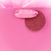 Hallmark 9" Medium Gift Bag with Tissue Paper (Pink Glitter Stripes) for Valentines Day, Birthdays, Baby Showers, Bridal Showers or Any Occasion