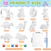 Simgoing 20 Set Dinosaur DIY Painting Kit Ceramic to Paint Your Own Dinosaur Statues Unpainted Plaster Figurines Brushes Acrylic Paints Bags Arts and Crafts Kits Party Favor for Kids Boys Adults Girls