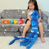 Karister Giant Squid Stuffed Animal Toy 41.3 inches with Four pcs of Marine Animal Plush Dolls Clownfish,Crab, Seahorse, Angler Fish Baby Toys, Suitable for Birthday Gifts for Children