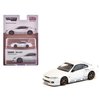 1:64 Scale Diecast Model Car Compatible with Nissan Silvia (S15) Vertex White Metallic Lamley Special Edition Global64 Series Limited Edition by Tarmac T64G-023-WH