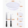Kootek Cake Decorating Kit Baking Supplies Cake Turntable with 2 Frosting Straight Angled Spatula 3 Icing Smoother Scrapers Baking Accessories Tools for Beginners and Pros, White