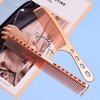 Hair Styling Comb,2PCS Metal Combs For Hair Women,Space Aluminum Stainless Steel Anti-static Sparse Haircut Comb Beauty Tool (Rose Golden)