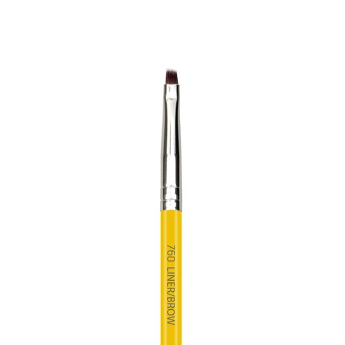 Bdellium Tools Professional Makeup Brush - Studio Series 760 Liner/Brow - With Soft Synthetic Fibers, For Smudging out Eyeliner (Yellow, 1pc)