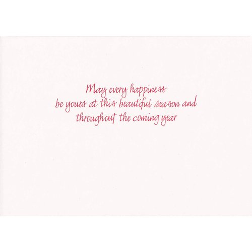 Masterpiece Studios Warmest Wishes 16-Count Boxed Christmas Cards with Foil-Lined Envelopes, 7.8" x 5.6", Decorated Palm Tree (919700)