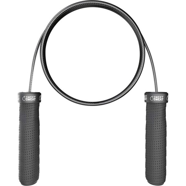 Sports Research Sweet Sweat Performance Jump Rope - 10ft Adjustable Length Rope for Fitness and Speed Training | Includes Mesh Cary Bag & Bonus Rope (Jump Rope)