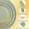 Etsutomy Sage Green Party Supplies, 127PCS Sage Green Paper Plates Napkins Cups Forks Disposable Dinnerware Set Serves 25 Guests, Sage Green Party Decorations for Wedding Baby Shower