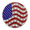 Giggle Golf Bling Golf Ball Marker with A Standard Magnetic Hat Clip | Great Gift for Women (USA Flag)