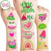 Melon Temporary Tattoos 8 Sheets 96PCS Watermelon One First Party Decorations Supplies Favors First Summer Theme Birthday Cute Stickers Christmas Gifts for Boys Girls Class School Prizes Carnival