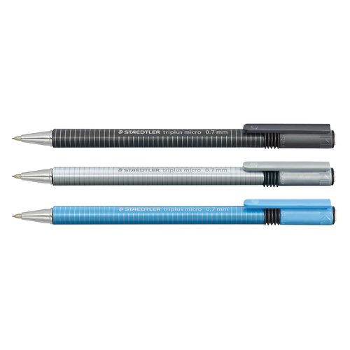 Staedtler triplus micro, Mechanical Pencil with Twist Top Eraser, 3 Pack, for Drafting, Drawing, Engineering, 0.7mm Lead, 77427BK3A6