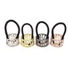 4PCS Fashion Zinc Alloy Ponytail Cuff Elastic Hair Tie Ponytail Holder Punk Gothic Hair Cuff Hair Rope Hair Clips Hair Band for Women