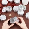 PH PandaHall 12pcs Aluminium Tins, 3 Style 4 Ounce Round Empty Metal Tins with Hollow Lids Refillable Spice Containers for Aromatherapy Air Freshener Candles Travel Storage, 2.7x1.6inch