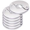 Floor and Ceiling Plate Cover Split Flange Replacement and Repair Kit, Fits 3/4 Inch IPS Galvanized Pipe or 1 Inch Copper Pipe, Chrome Finish (Pack of 6)