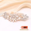 Ammei Headpiece Rose Gold Wedding Hair Comb With Pearls and Crystals Wedding Hair Accessories Bridal Headpiece Or For Parties (Rose God)