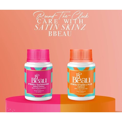 Elizkof Beauty Store B'Beau L-Glutathione 500mg and B'Beau Vitamin C Capsule