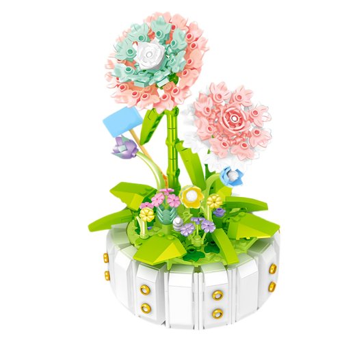 BEJARM Flowers Building Block Set,Cute Flower Building Kit Decorate & Transform Your Space with Colorful,Handcrafted Building Toys (Carnation)