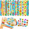 48 Beach 24PCS Beach Temporary Tattoos Sticker 24PCS Slap Bracelets Perfect for Themed Birthday Party Favors Baby Showers or Classroom Rewards Ideal Decor and Gifts for Girls and Boys