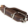Genuine Leather Braided Dog Collar, Brown 1.25" Wide. Fits 16"-20.5" Neck.
