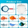 No Hole Mold Free Bath Toys for Toddlers 1-3, Water Toys for 6-12 Months Infants with Storage Bag, Baby Shark Toys for Pool, Bathtub, Beach, Shower, Tub, Kids Boys Girls Gifts