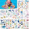 Qpout Ocean Animals Temporary Tattoos for Kids, Sea Life Fake Tattoos for Kids Party Favors, Dolphin Shark Octopus Fish Starfish Tattoo Stickers, Baby Shower Boys Girls Birthday Gifts Bags Filler