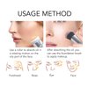 Oil absorbing Volcanic Roller, Reusable Portable Oily Skin Control Roller, Results Remove Excess Shine Rolling Stone with Brush for Oily Skin Care Oil Blotting Sheets