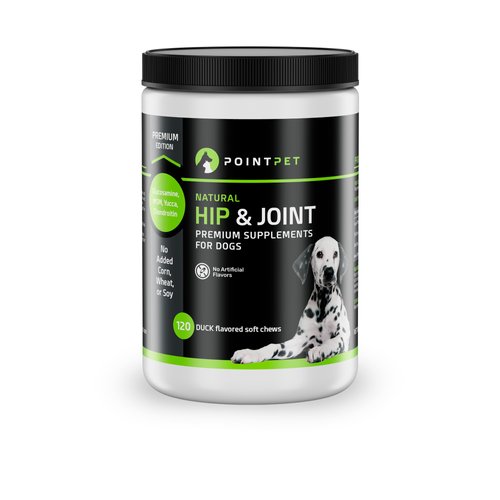 PointPet Glucosamine for Dogs - Hip & Joint Supplement - Dog Mobility Soft Chews with Chondroitin & MSM - Supplement with Omega 3, Vitamin C & E