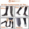 3 Pairs of Compression Socks for Women & Men Knee High Compression Socks - Relieve Calf & Leg Pain - Graduated to Boost Circulation & Reduce Edema Swelling, Nurse & Runner Recommended - (Black, M)