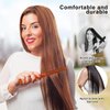 Mozeat Lens Small Round Hair Brush, Wooden Handle, Nylon Bristles, Travel Size, Adds Volume and Facilitates Styling and Curling of Short Hair, Unisex, Brown