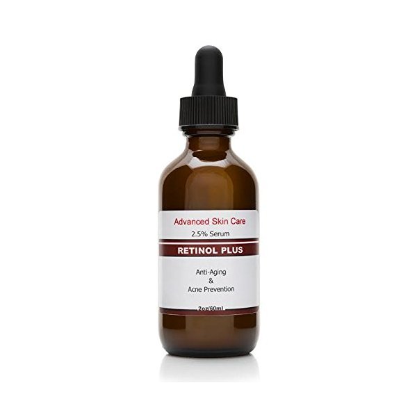 Retinol Cream 2.5% (2.oz bottle) with Vitamin C Serum 20%, Salicylic Acid 2%, 3.5% Niacinamide B3, 10% MSM and Tea Tree Oil - Anti Aging and Skin Clearing Serum Acne, Best Retinol serum for face