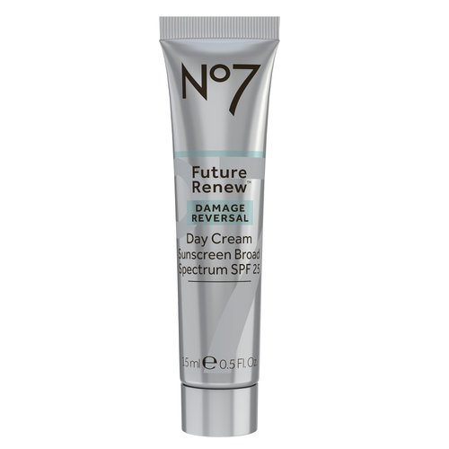 No7 Future Renew Damage Reversal Day Cream SPF 25 - Anti Aging Face Moisturizer with SPF for Visibly Damaged Skin - Moisturizes, Brightens & Protects Skin - Lightweight, Absorbs Quickly (15ml)
