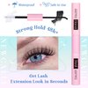 Lash Clusters Kit Wispy Natural Cluster Eyelash Extension Kit DIY Lash Extension Kit C Curl 10-16MM Eyelash Clusters Volume Individual Lashes Kit by Newcally