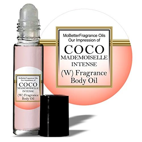 MoBetter Fragrance Oils' Our Impression of C o c o Mademoiselle Intense for Women Body Oil Fragrance 1/3 oz roll on Glass Bottle