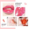 Hydrating Plumping Lip Oil Lip Gloss Lip Balm Lip Care Transparent Toot Lip Oil, Tinted Sheer Color Liquid Lip Oil Moisturizing Lip Oil, Non-Sticky Nourishing Repairing Lip Care Products(RASPBERRY)