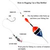 THKFISH Slide Fishing Floats Bobbers Saltwater Freshwater Slip Bobbers for Crappie Panfish Trout Bass Fishing (Blue and Red, 1/2 oz 2"x5.28" - 5Pcs)
