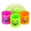 The Dreidel Company Halloween Coil Spring, Jack-O-Lantern Circle Shaped Coils, Neon Colors Magic Spring Toy, Party Favor for Kids, 1.4" (35mm) (24-Pack)