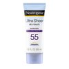 Neutrogena Ultra Sheer Dry-Touch Sunscreen Lotion, Broad Spectrum SPF 55 UVA/UVB Protection, Lightweight Water Resistant Face & Body Sunscreen, Non-Greasy, Travel Size, 3 fl. oz