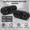 Sporthfish Exhaust Hangers Rubber Muffler Hanger 4 Holes Adjustable Universal Insulator Bushing Shock Absorber Bracket for Car Truck SUV, 2PCS Black 0.47 Inch