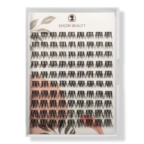 Natural Wispy Look,10mm,12mm,14mm,16mm(10-16mm) D Curl Lash Clusters,Mega Individual lash Extensions,Lightweight, Easy to Apply,EHSZM BEAUTY(Mercury)